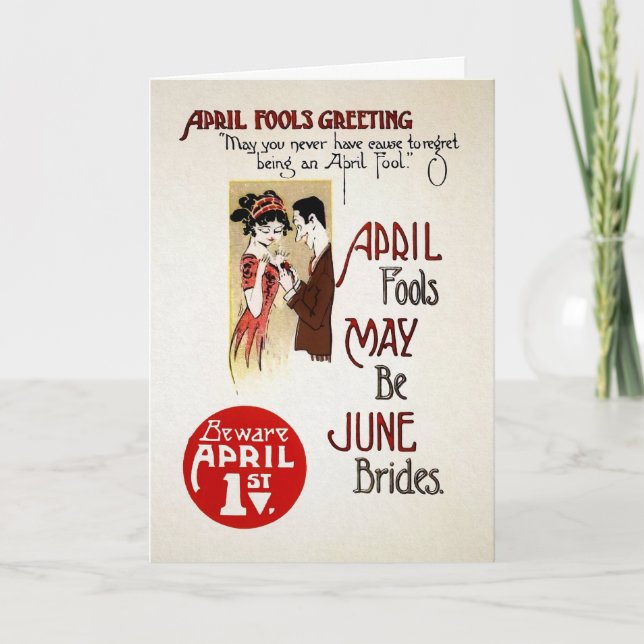 Festividades Vintage April Fools - Cartão de Saudação (Frente)