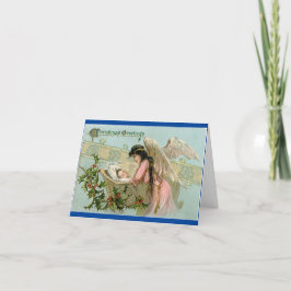 Festividades Vintage Baby Com Cartão De Natal Angel