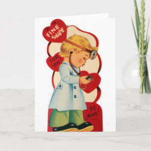 Festividades Vintage Cartão de Dia de os namorados Médico