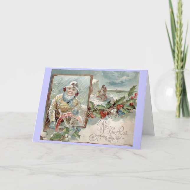 Festividades Vintage - Cartão de Natal Vitoriano (Frente)