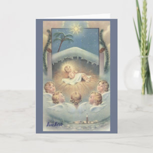 Festividades Vintage: Cartão de Saudação Religioso italiano ao