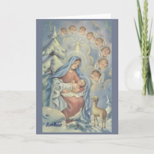 Festividades Vintage: Cartão de Saudação Religioso italiano ao