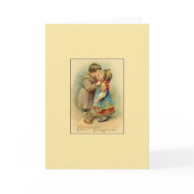 Vintage - Cartão de Saudação Ucraniano / Russo Pás