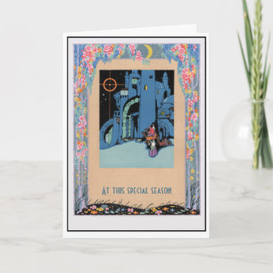 Festividades Vintage deco 3 Kings letterpress Cartão de Natal