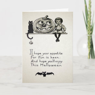 Festividades Vintage Halloween - Cartão de Apetite