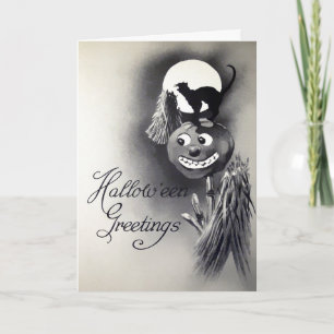 Festividades Vintage Halloween - Cartão de Saudações