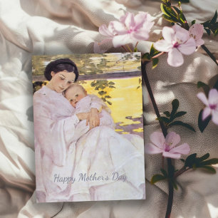 Festividades Vintage Mãe e Cartão de Dia de as mães para Bebê