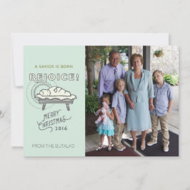 Festividades Vintage Manger Cartão de Natal Religioso