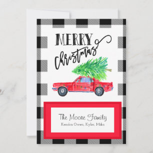 Festividades Vintage Mustang Cartão de Natal