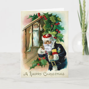 Festividades Vintage Odd Papais noeis e Cartão de Férias Infant