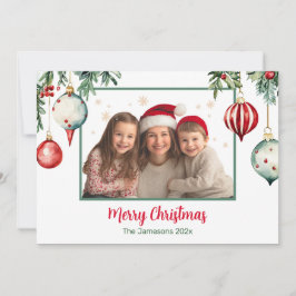 Festividades Vintage Ornaments Cartão de Natal