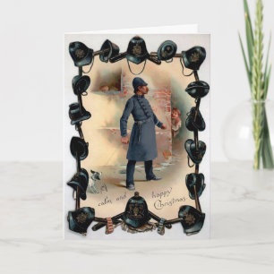 Festividades Vintage Victorian — Cartão de Natal da Polícia