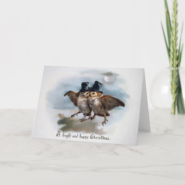 Festividades Vintage Victorian Ownership Cartão de Natal (Frente)