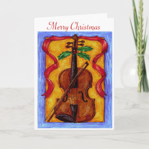 Festividades Violino de Natal - Cartão Saudável