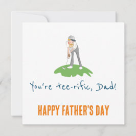 Festividades Você é um cartão de Pai de Golfe de Tee-Rific