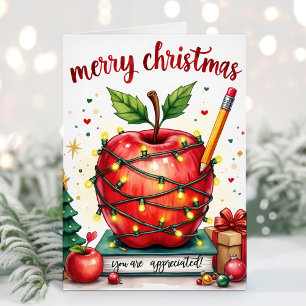 Festividades Você é um Professor Apreciado Cartão de Natal