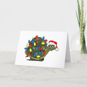 Festividades Você Ilumina o Natal! Cartão de Natal de Tartaruga