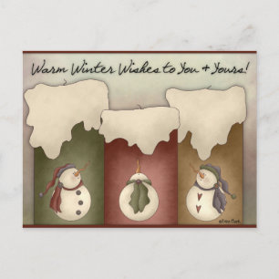 Festividades Warm Winter Deseja que você e seu cartão postal de