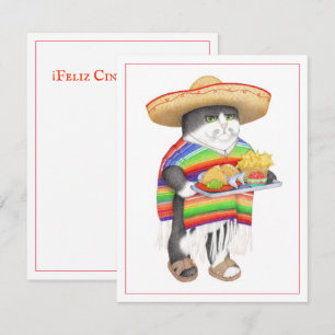 Festividades WENDELITO Cinco de Mayo 4,25x5,6 Cartão Plano