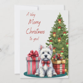 Festividades Westie com Pacotes de Cartão de Natal