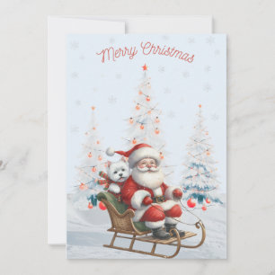 Festividades Westin com Papais noeis Feliz Cartão de Natal