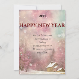 Festividades "Whispers de inverno: Cartão de Snowy de Ano Novo"