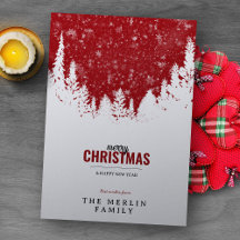 White Forest e Snow Felry Cartão de Férias de Nata