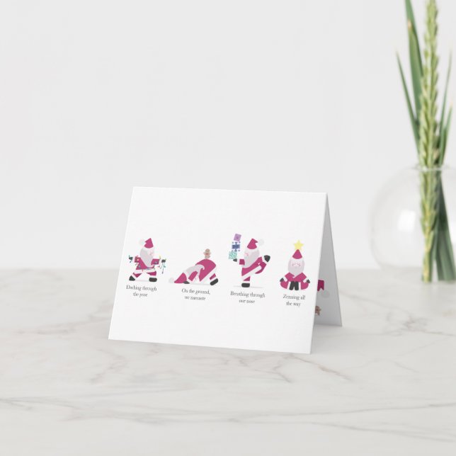 Festividades Yogi Papais noeis Engraçado Yoga Pun Cartão de Fér (Frente)