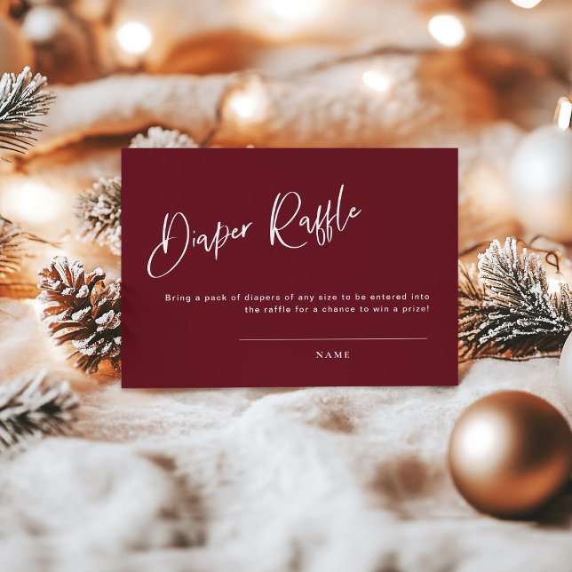 Festivo Borgonha Vermelha Chá de fraldas Fralda Ra (Criador carregado)