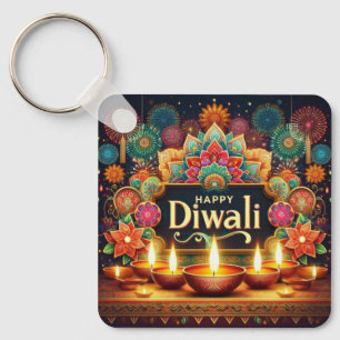 Festivo Diwali Endereço chaveiro