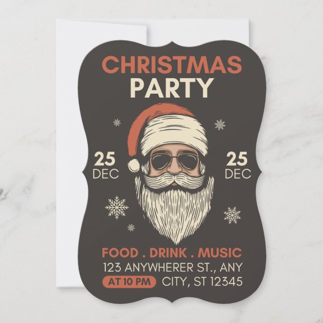 Festivo, é a estação, moderno, festa de natal (Frente)