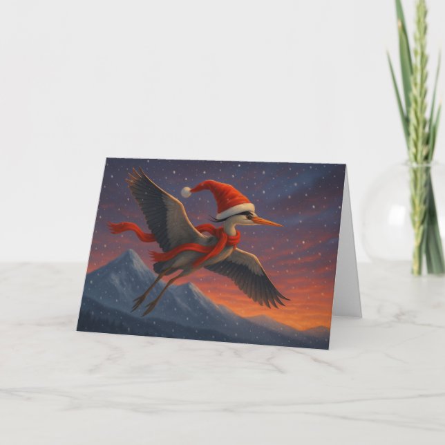 Festivo. Emplumado. Fabuloso. Cartão de Natal (Frente)