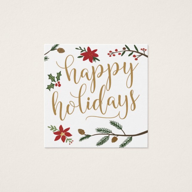 Festivo Feriado Nome do Convite Plate Card (Frente)