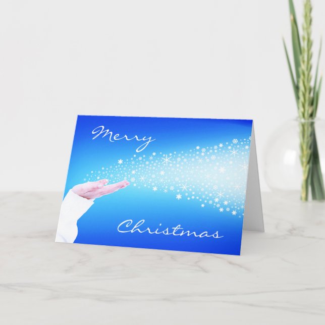 Festivo Flocos de Neve Cartão de Vestimento de Nat (Frente)