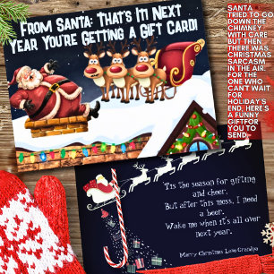 Festivo Humor Engraçado Cartão de Natal Sarcástico