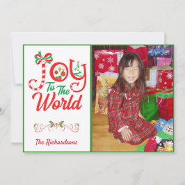 Festivo, JOY to the World | Cartão de Férias Fotog