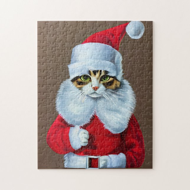Festivo MeowChristmas Cat Jigsee Quebra-cabeça (Vertical)