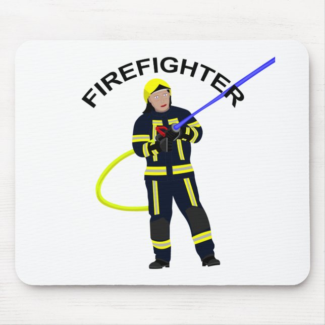 Feuerwehrmann em blauer Einsatzkleidung Mousepad (Frente)