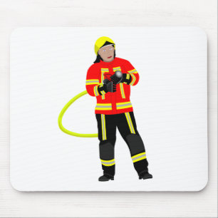 Feuerwehrmann em Einsatzkleidung Mousepad