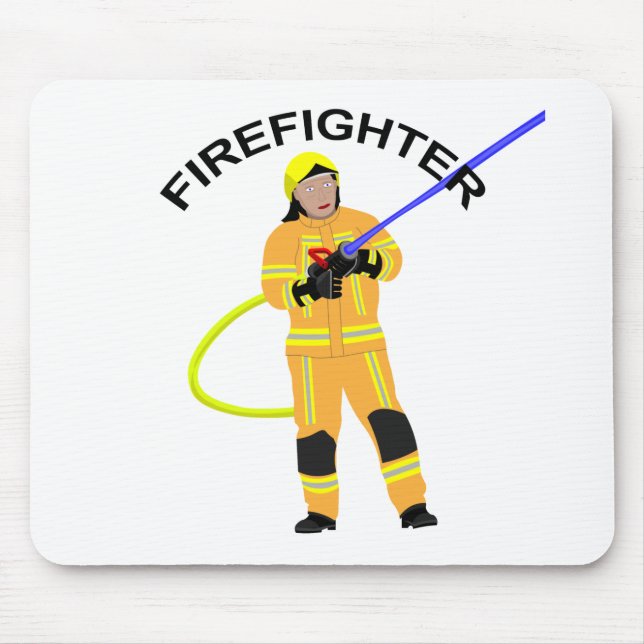 Feuerwehrmann em sandfarb Einsatzkleidung Mousepad (Frente)