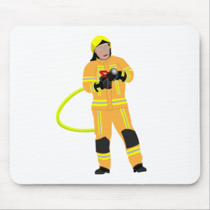 Feuerwehrmann em sandfarb Einsatzkleidung Mousepad