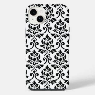 Feuille Damask Lg Patterno Preto em Branco
