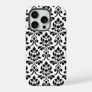 Feuille Damask Lg Patterno Preto em Branco