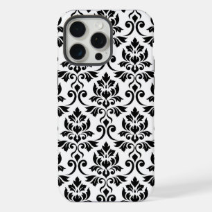 Feuille Damask Lg Patterno Preto em Branco
