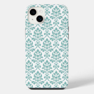 Feuille Damask Teal Pattern