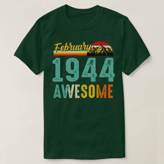 Fevereiro De 1944 Camisa De Presente De Aniversári (Frente do Design)