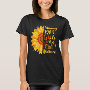 Fevereiro Meninas 1989 Camisa 34 Presentes de Aniv
