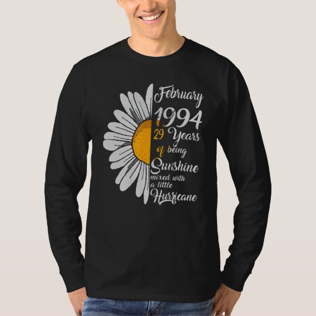 Fevereiro Meninas 1994 Camisa 29 Presentes de Aniv (Frente)