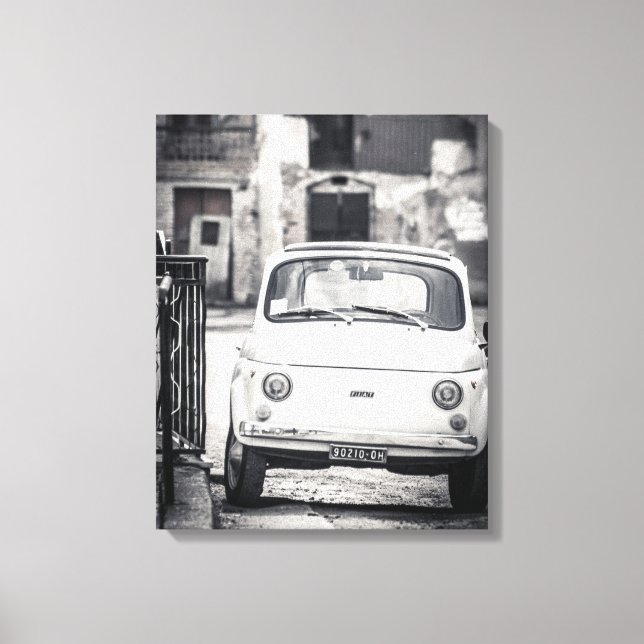 Fiat 500, cinquecento, Itália, canvas clássica (Frente)