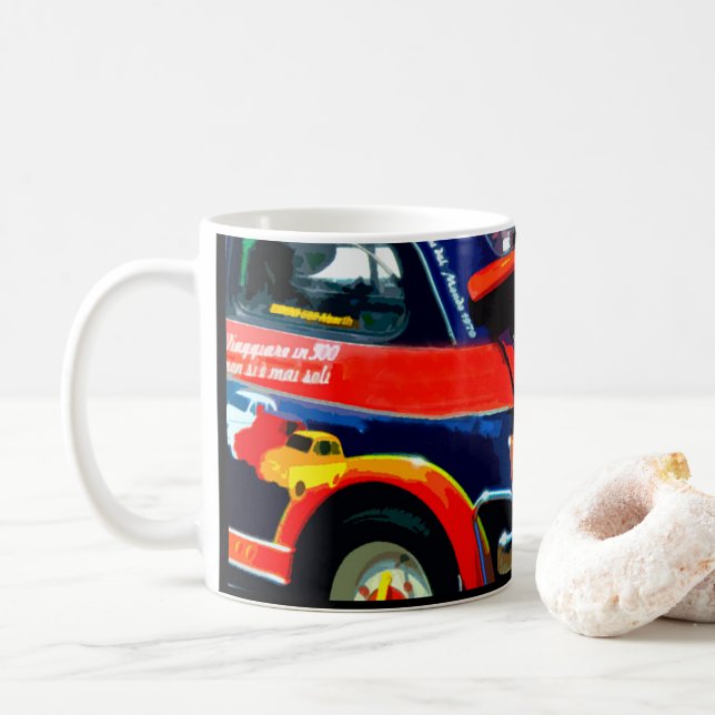 Fiat 500 Clássica caneca do carro (Com Donut)